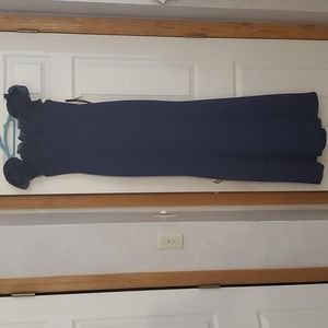 NWT $350 Aidan Maddox Evening Gown. Navy.